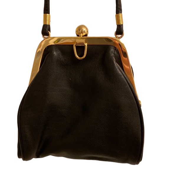 Tignanello Handbags - RARE, Tignanello Black Leather Crossbody.